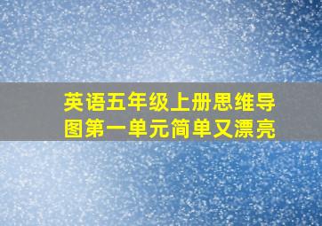 英语五年级上册思维导图第一单元简单又漂亮