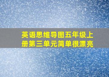 英语思维导图五年级上册第三单元简单很漂亮