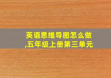 英语思维导图怎么做,五年级上册第三单元