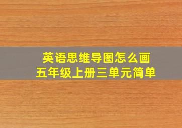 英语思维导图怎么画五年级上册三单元简单