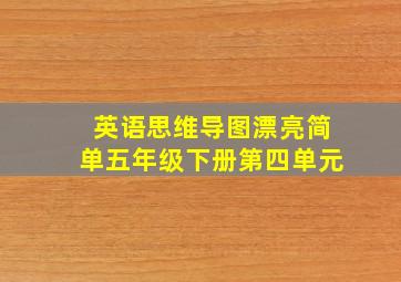 英语思维导图漂亮简单五年级下册第四单元