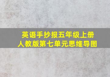 英语手抄报五年级上册人教版第七单元思维导图