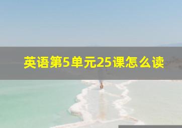 英语第5单元25课怎么读