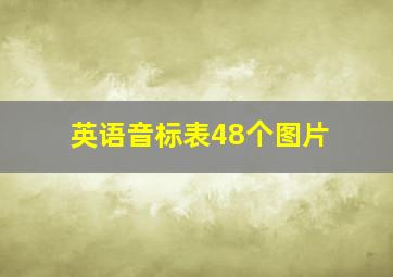 英语音标表48个图片