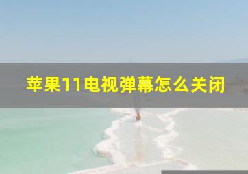 苹果11电视弹幕怎么关闭