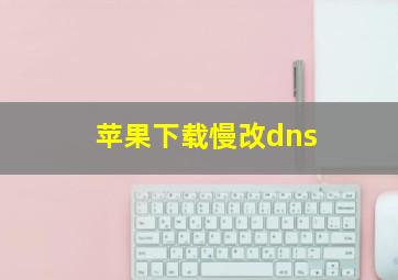 苹果下载慢改dns