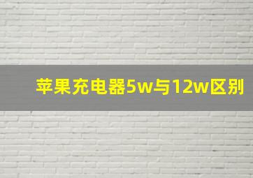 苹果充电器5w与12w区别