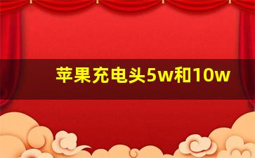 苹果充电头5w和10w