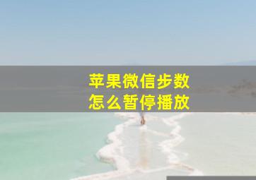 苹果微信步数怎么暂停播放