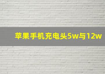 苹果手机充电头5w与12w