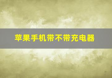 苹果手机带不带充电器