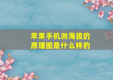 苹果手机测海拔的原理图是什么样的