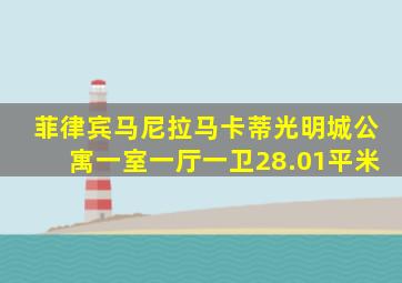 菲律宾马尼拉马卡蒂光明城公寓一室一厅一卫28.01平米