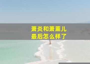 萧炎和萧薰儿最后怎么样了