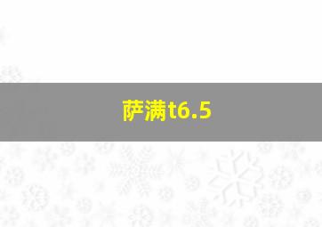 萨满t6.5