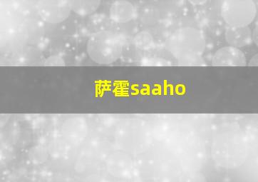 萨霍saaho