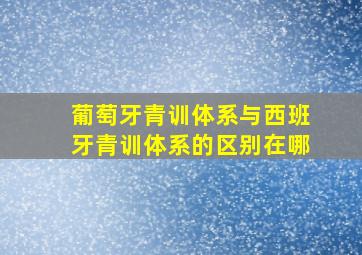 葡萄牙青训体系与西班牙青训体系的区别在哪