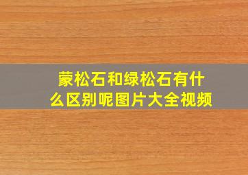 蒙松石和绿松石有什么区别呢图片大全视频