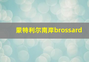 蒙特利尔南岸brossard