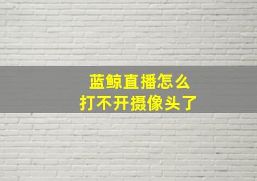 蓝鲸直播怎么打不开摄像头了