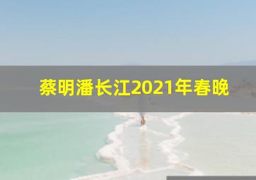 蔡明潘长江2021年春晚