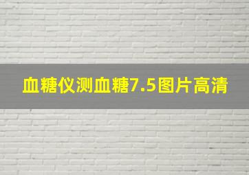 血糖仪测血糖7.5图片高清