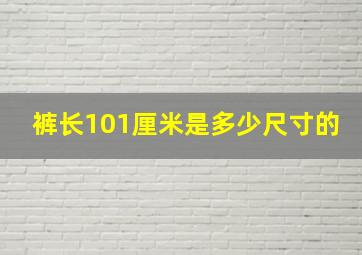 裤长101厘米是多少尺寸的