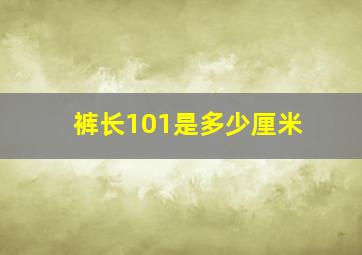 裤长101是多少厘米