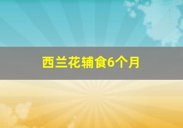 西兰花辅食6个月