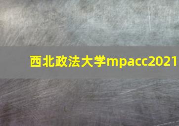 西北政法大学mpacc2021