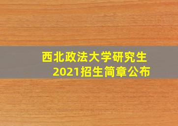 西北政法大学研究生2021招生简章公布