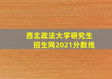 西北政法大学研究生招生网2021分数线