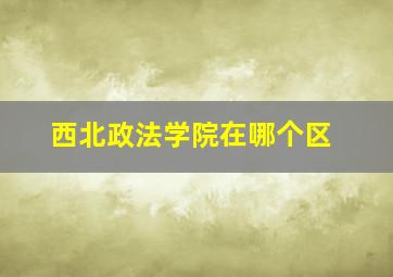 西北政法学院在哪个区