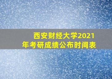 西安财经大学2021年考研成绩公布时间表