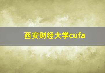 西安财经大学cufa