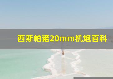 西斯帕诺20mm机炮百科