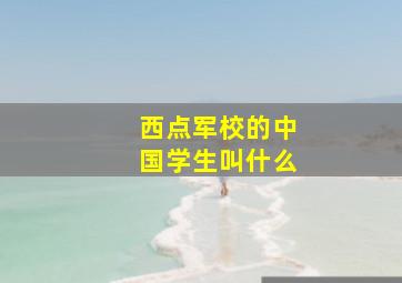 西点军校的中国学生叫什么