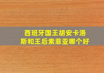 西班牙国王胡安卡洛斯和王后索菲亚哪个好