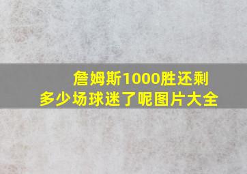 詹姆斯1000胜还剩多少场球迷了呢图片大全