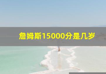 詹姆斯15000分是几岁