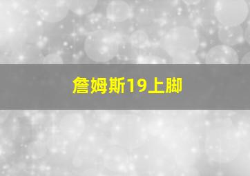 詹姆斯19上脚