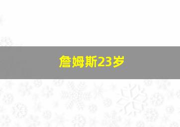 詹姆斯23岁