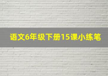 语文6年级下册15课小练笔