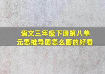 语文三年级下册第八单元思维导图怎么画的好看