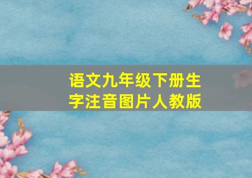 语文九年级下册生字注音图片人教版