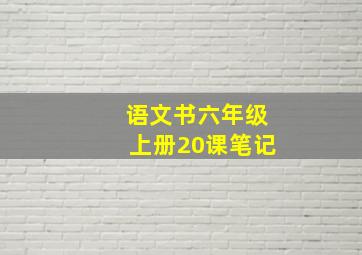 语文书六年级上册20课笔记