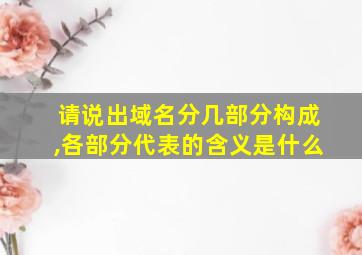 请说出域名分几部分构成,各部分代表的含义是什么