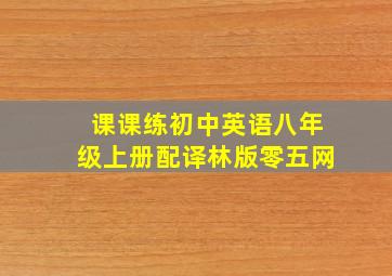 课课练初中英语八年级上册配译林版零五网