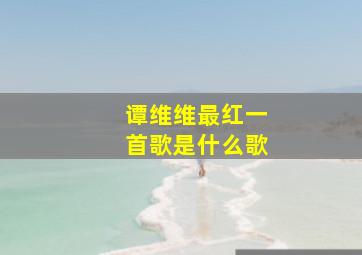 谭维维最红一首歌是什么歌