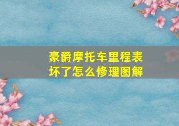 豪爵摩托车里程表坏了怎么修理图解